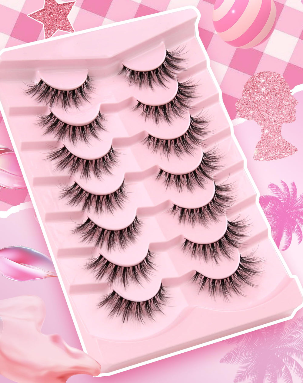 Adious trimmable-length lashes adapt to different eye shapes.