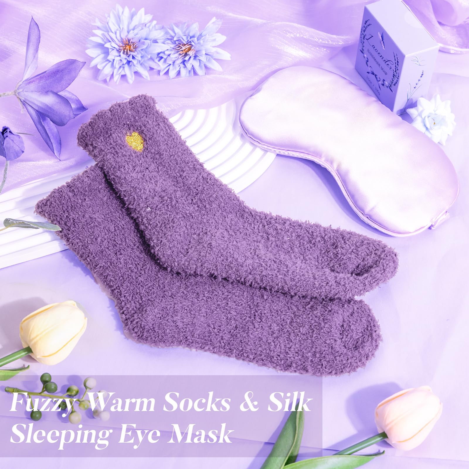 Adisher soft fuzzy socks for cozy lounging and self-care