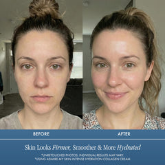 Admire My Skin Collagen Cream application swatch demonstrates even coverage