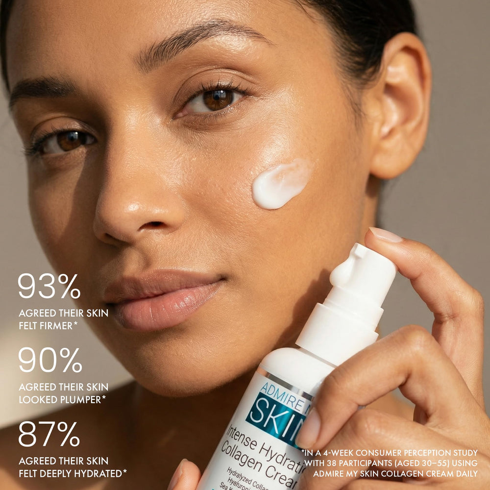 Admire My Skin Collagen Cream with hyaluronic acid provides lasting hydration