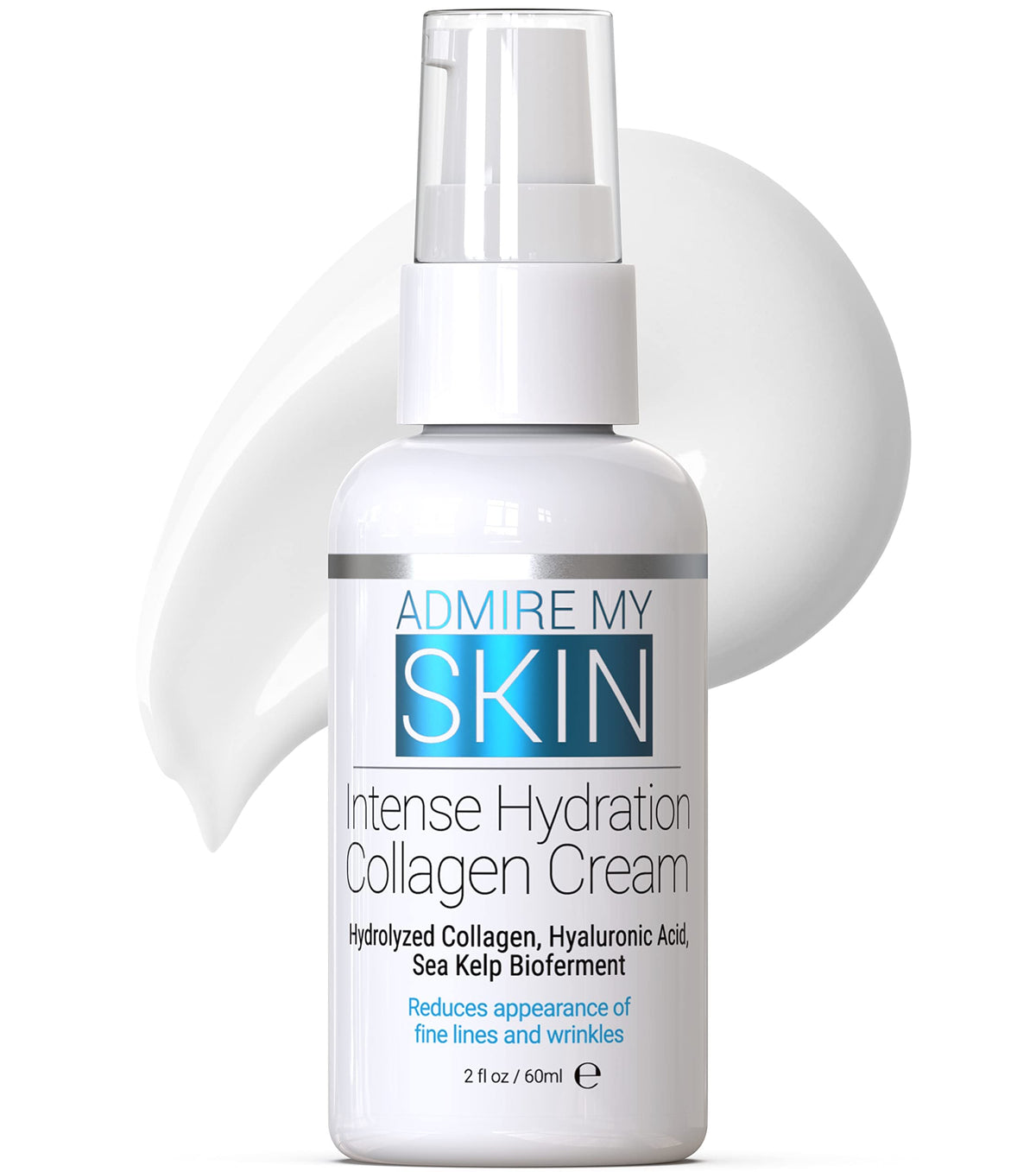 Admire My Skin Collagen Cream jar view shows rich moisturizing texture