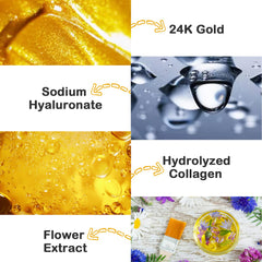 Adofect 24K Gold Mask foil pack opening highlights a luxurious ritual.