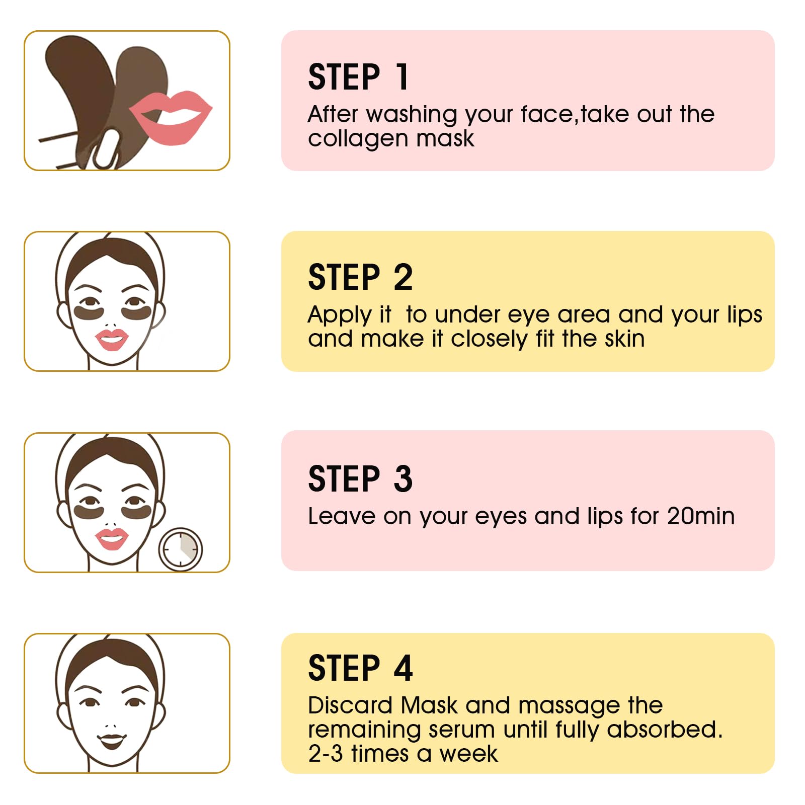 Adofect gold eye patches under-eye nourishment close-up