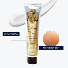 Adonia Organics StemuTone lotion application demonstrates quick absorption for smooth, comfortable skin