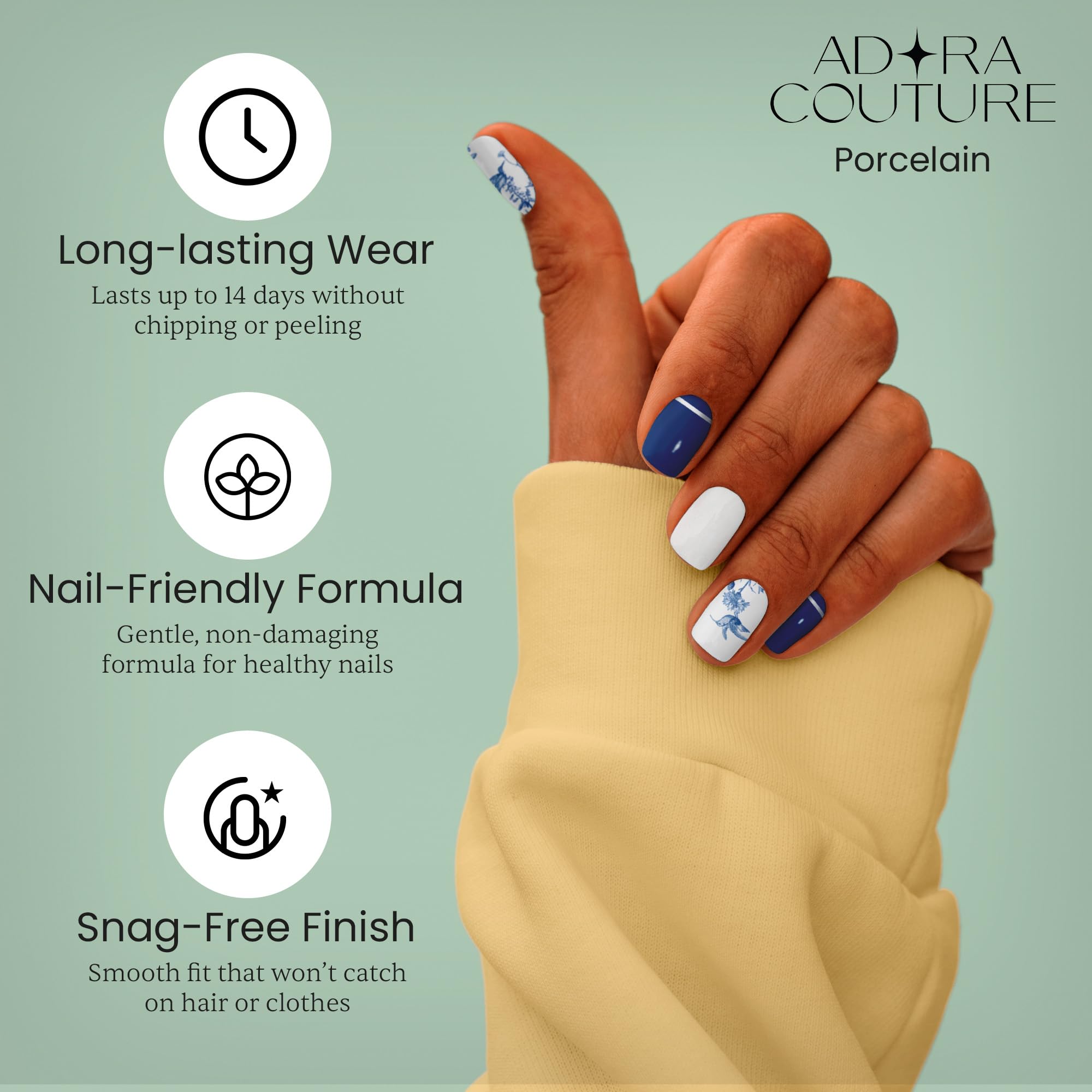 Adora Couture salon gloss achieved quickly with at-home UV cure