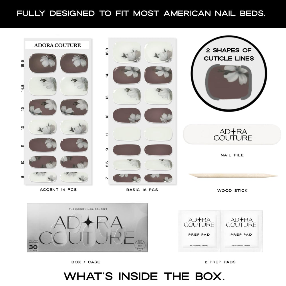 Adora Couture salon-quality manicure kit includes essentials for a complete at-home process.