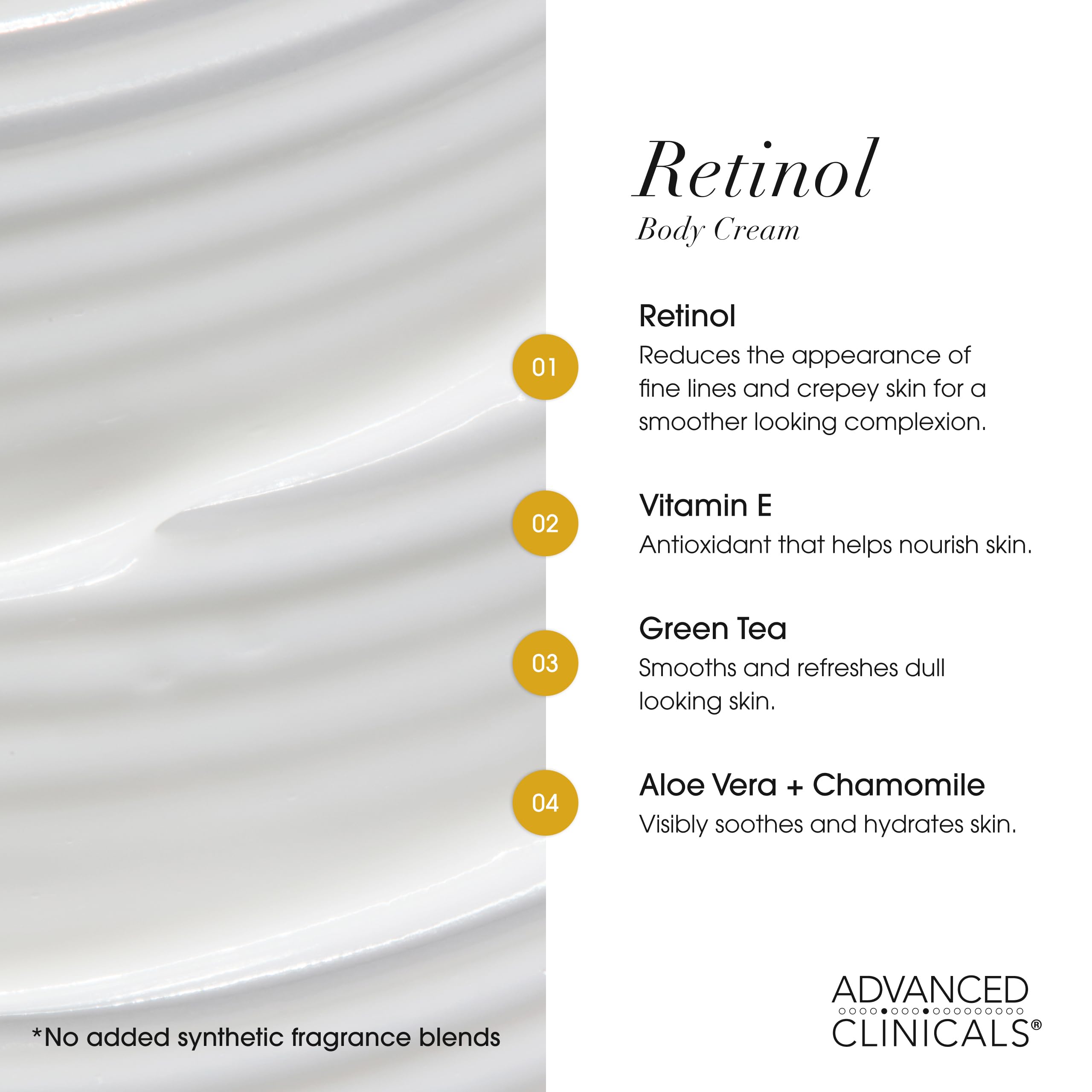 Advanced Clinicals Retinol Lotion application in daily skincare routine