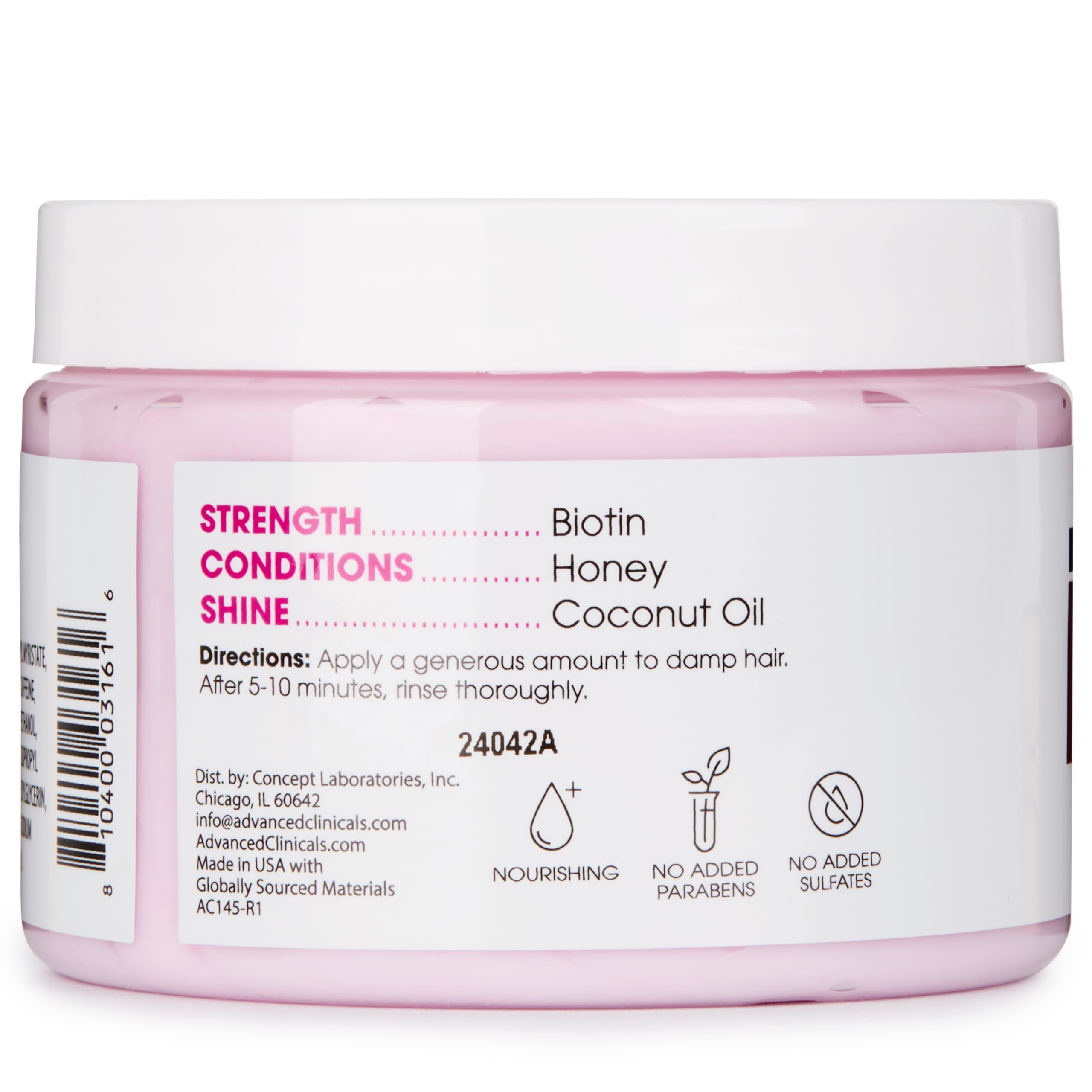 Advanced Clinicals Biotin Hair Mask dermatologist tested—trusted skincare-inspired formula