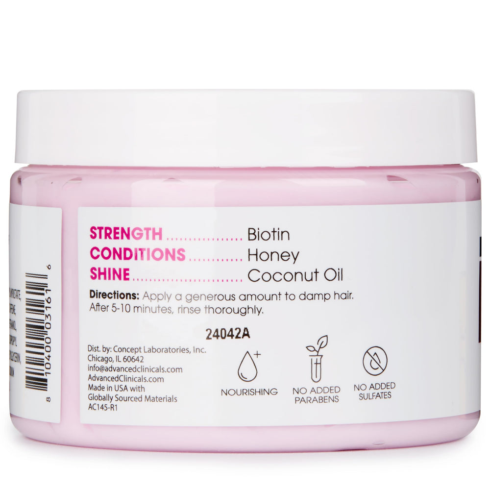 Advanced Clinicals Biotin Hair Mask dermatologist tested—trusted skincare-inspired formula
