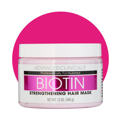 Advanced Clinicals Biotin Hair Mask jar—rich formula for deep conditioning and smooth, shiny hair