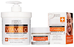 Advanced Clinicals vitamin c body cream bottle highlighting brightening formula