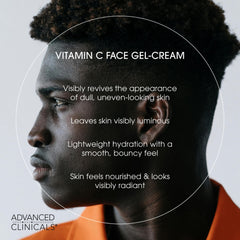 Dispense cap of Advanced Clinicals gel-cream suggests easy daytime hydration.