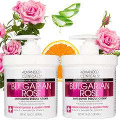 Advanced Clinicals Bulgarian Rose Lotion bottle for daily hydrating skincare.