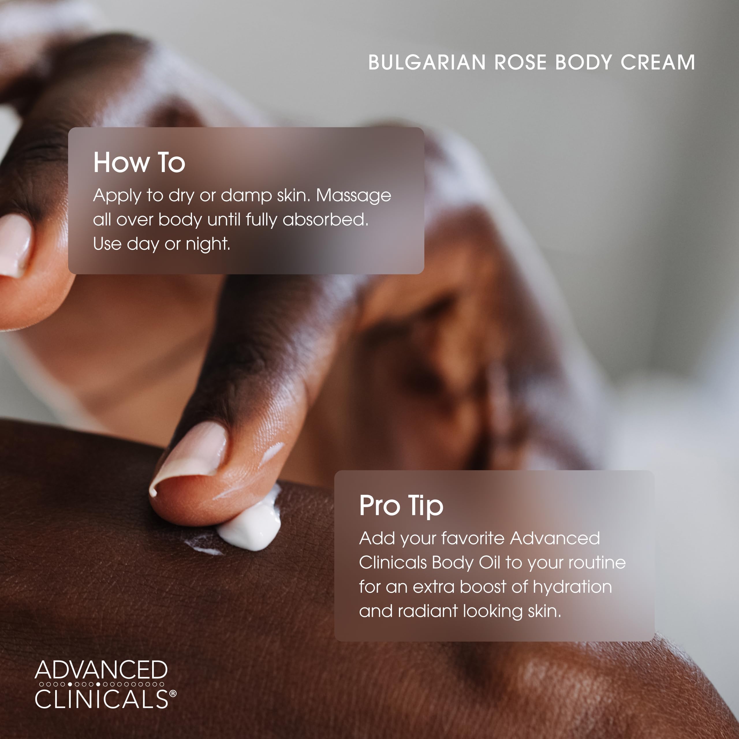 Advanced Clinicals Bulgarian Rose Lotion with Vitamin C for gentle glow.