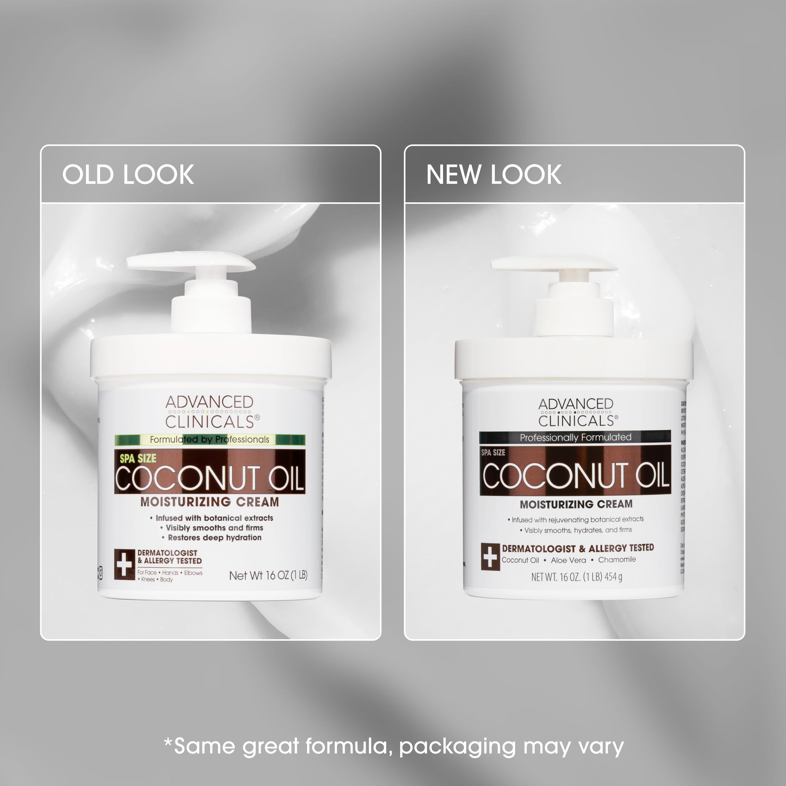 Person using Advanced Clinicals Coconut Oil Body Cream as part of routine.