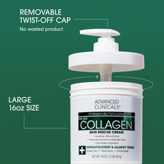 Advanced Clinicals Collagen Body Oil with Vitamin E nourishes and smooths texture