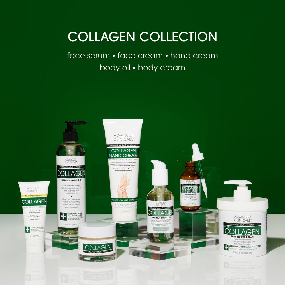 Advanced Clinicals Collagen Serum vitamin E and squalane support nourishment