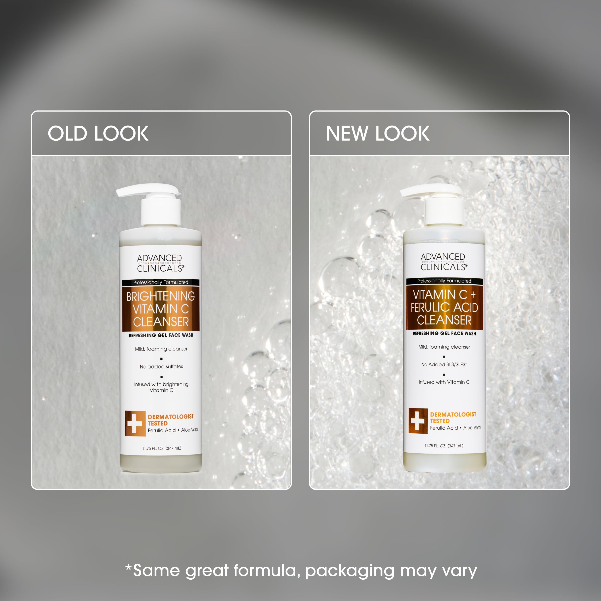 Advanced Clinicals 11.75 oz bottle for long-lasting cleansing.