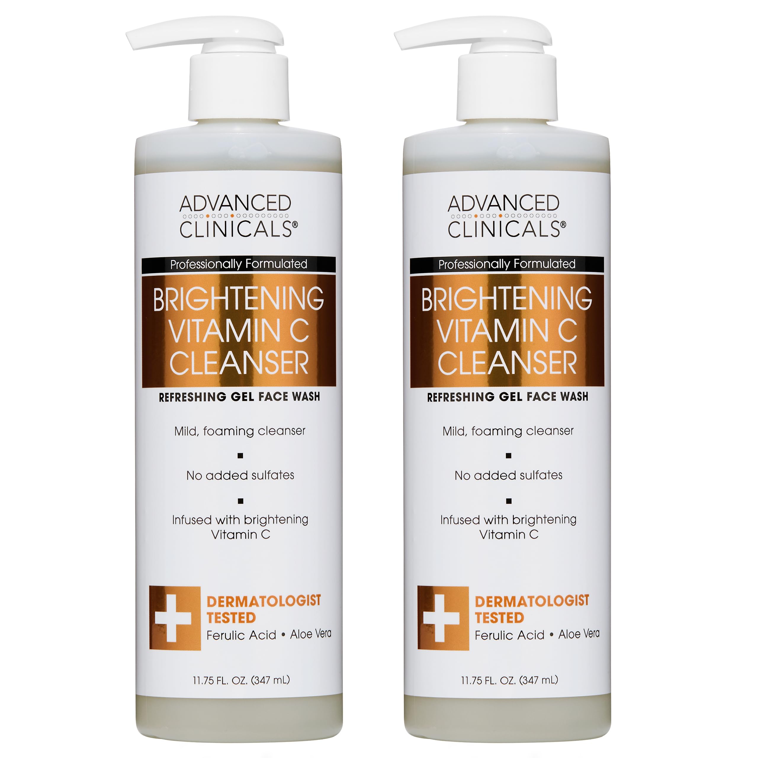 Advanced Clinicals Vitamin C face wash bottle with citrus scent for refreshing cleanse