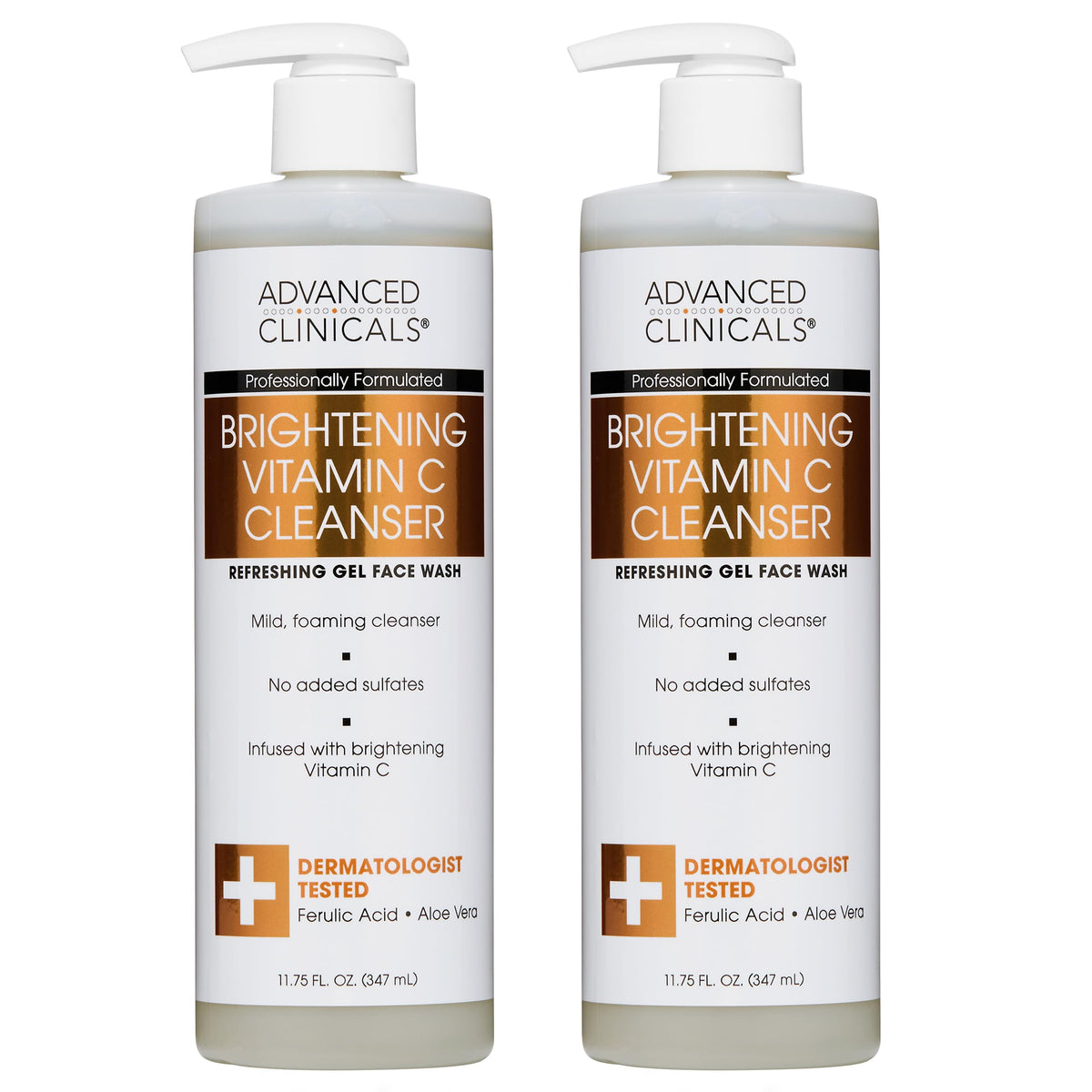 Advanced Clinicals Vitamin C face wash bottle with citrus scent for refreshing cleanse