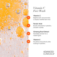 Advanced Clinicals cleanser with ferulic acid and aloe vera.