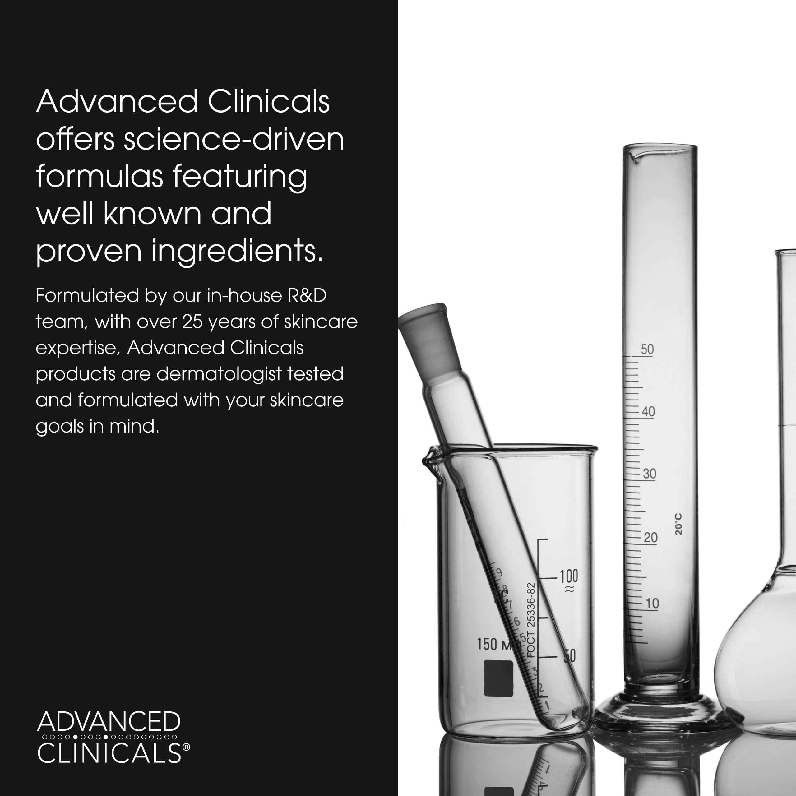 Glow-ready skin concept associated with Advanced Clinicals serum