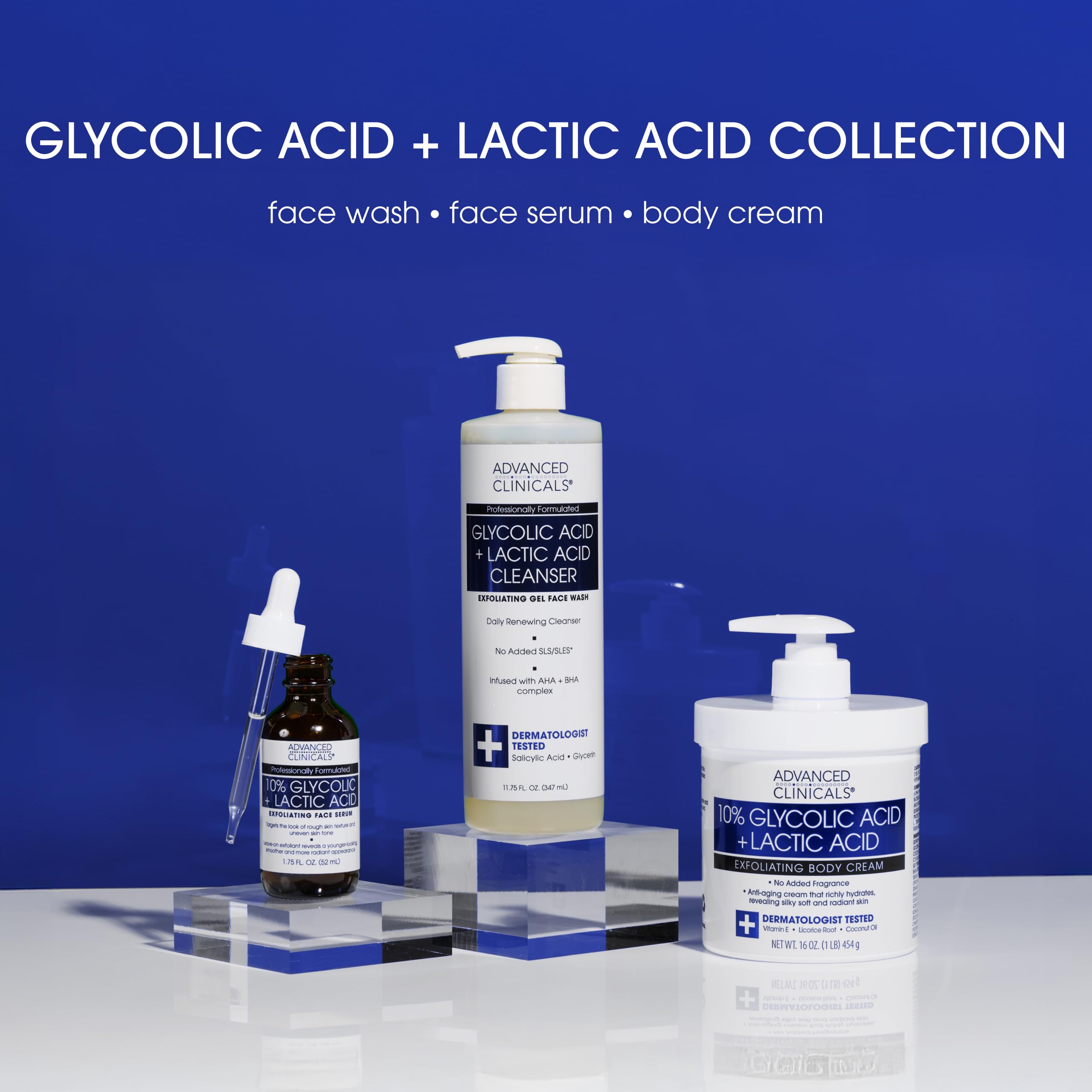 Advanced Clinicals Glycolic Face Wash peppermint scent delivers an invigorating cleanse.