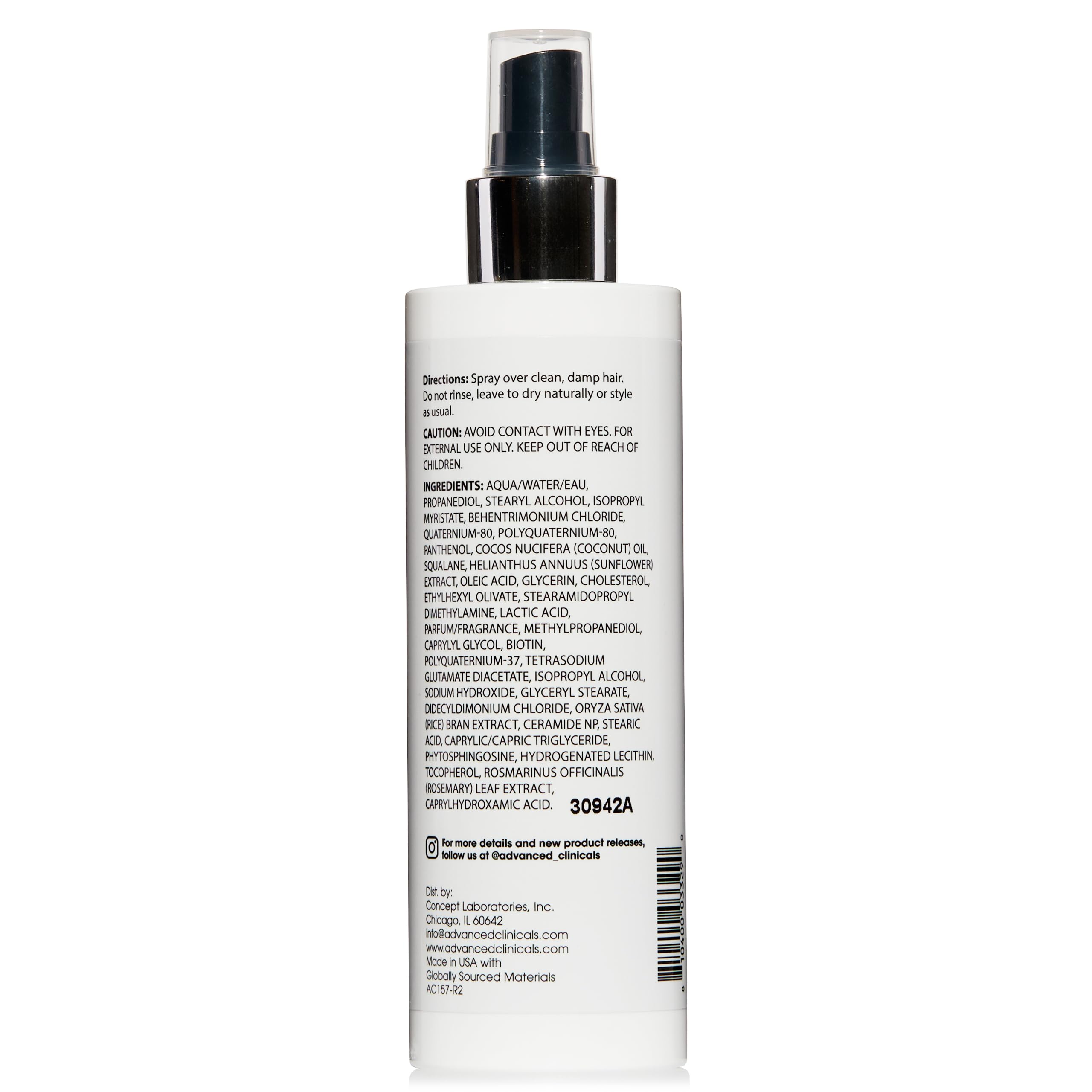Advanced Clinicals Biotin-infused formula enhances shine on tangled hair.