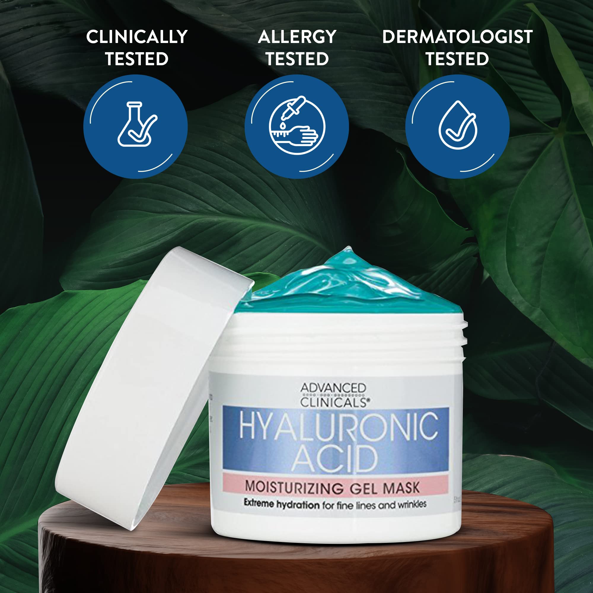 Advanced Clinicals Hyaluronic Acid Gel Mask brightening effect on skin