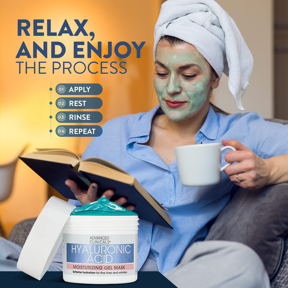 Advanced Clinicals Hyaluronic Acid Gel Mask calming formula for sensitive skin