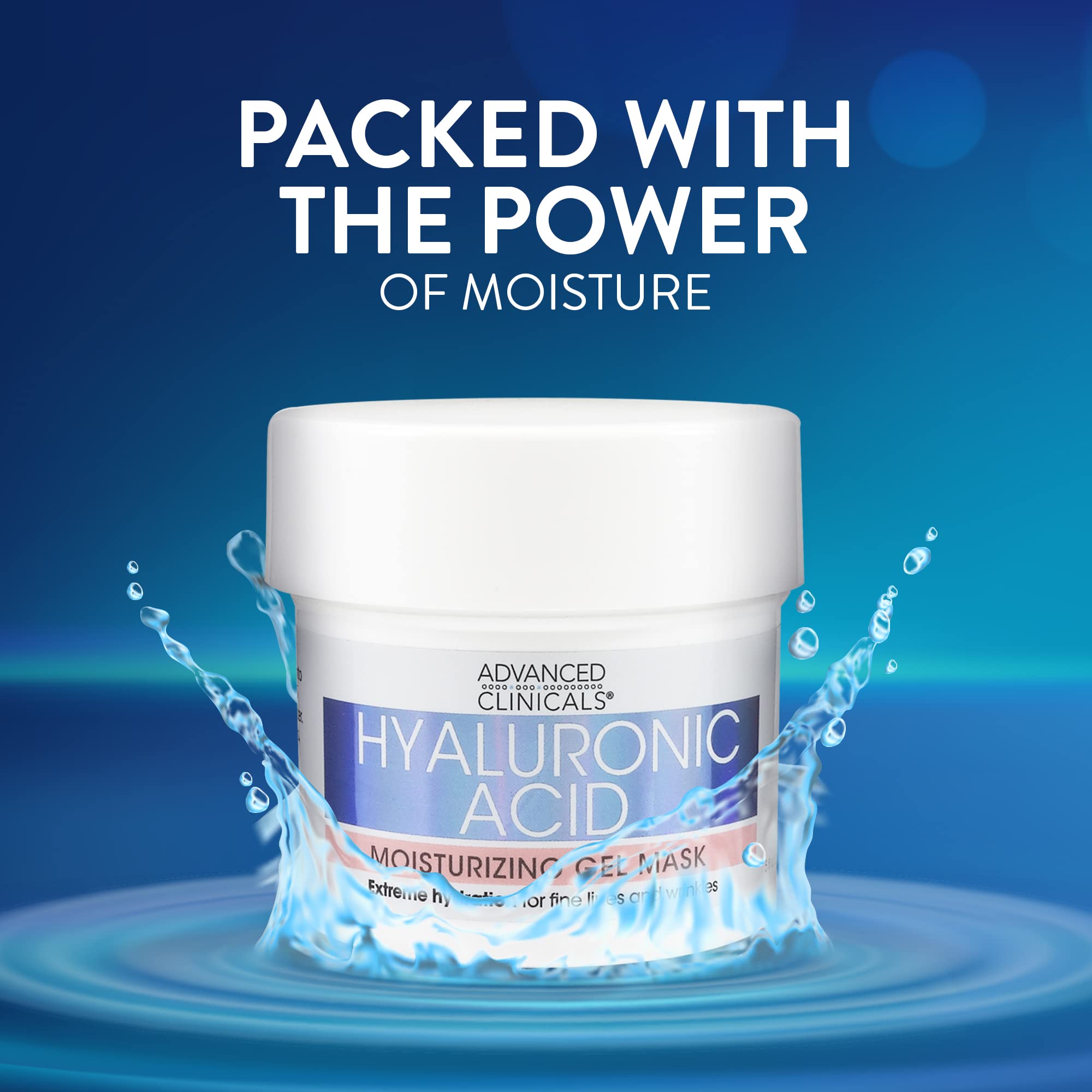 Advanced Clinicals Hyaluronic Acid Gel Mask jar packaging