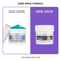 Advanced Clinicals Hyaluronic Acid Gel Mask on face demonstrates soothing moisture