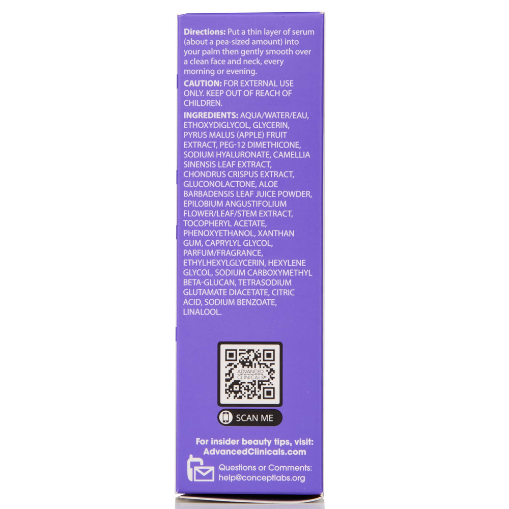 All skin types can benefit from Advanced Clinicals Hyaluronic Acid Serum in routine.