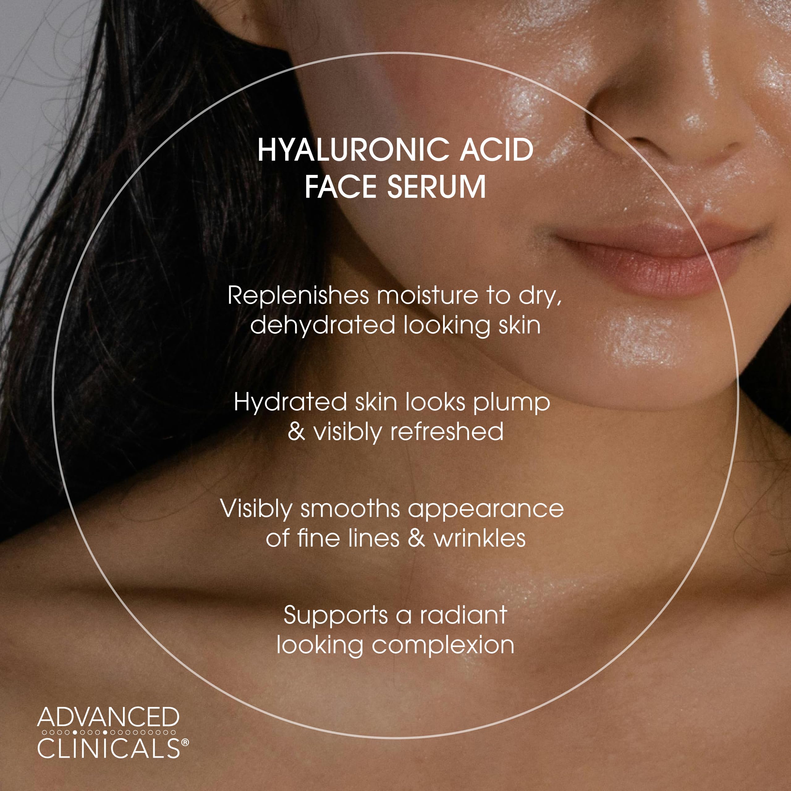 Close-up of the lightweight gel texture of Advanced Clinicals serum.