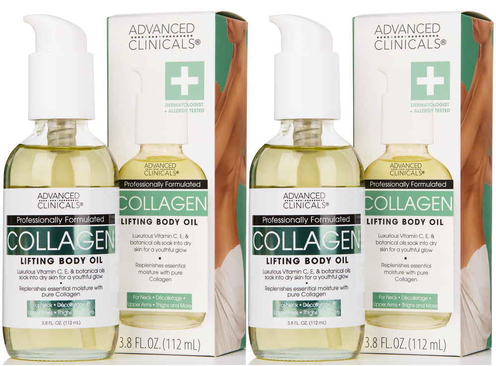 Advanced Clinicals Hydrating Collagen Oil bottle for nourished skin
