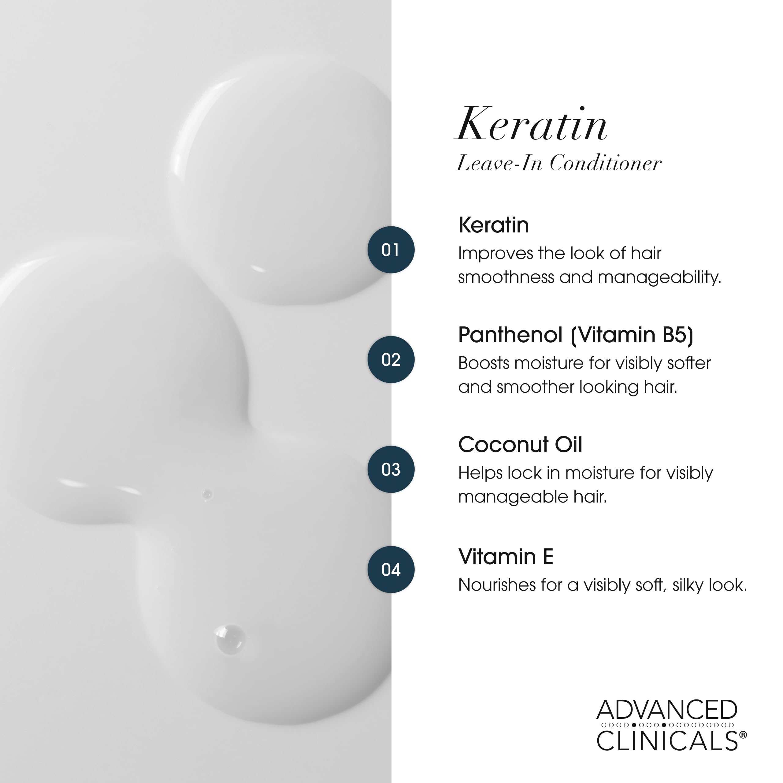 Advanced Clinicals Keratin Detangler Spray pump nozzle for precise, controlled use.