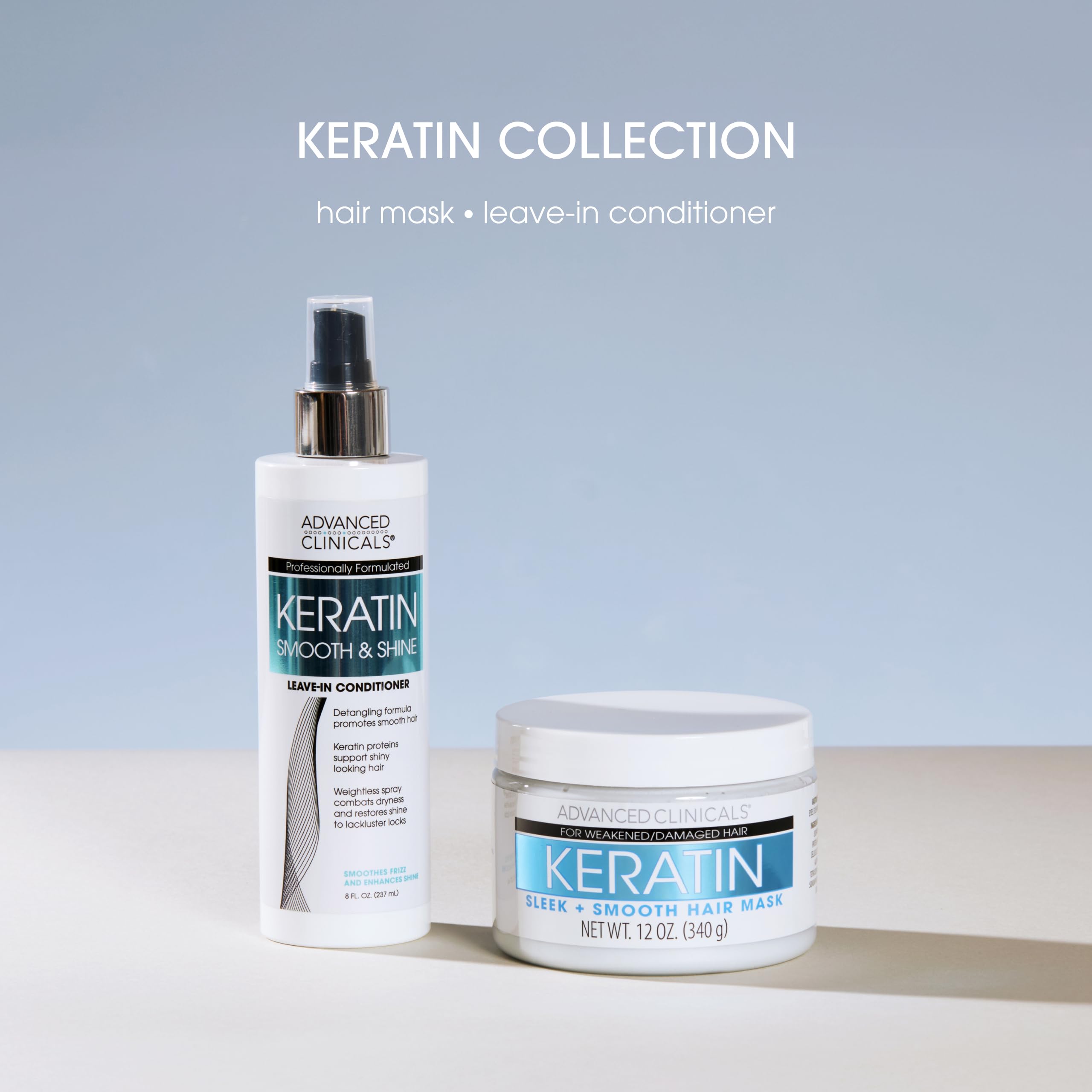 Advanced Clinicals Keratin Hair Mask with shea butter nourishes for softness