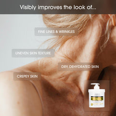 Advanced Clinicals manuka honey body cream tub conveys rich nourishment for dry skin.