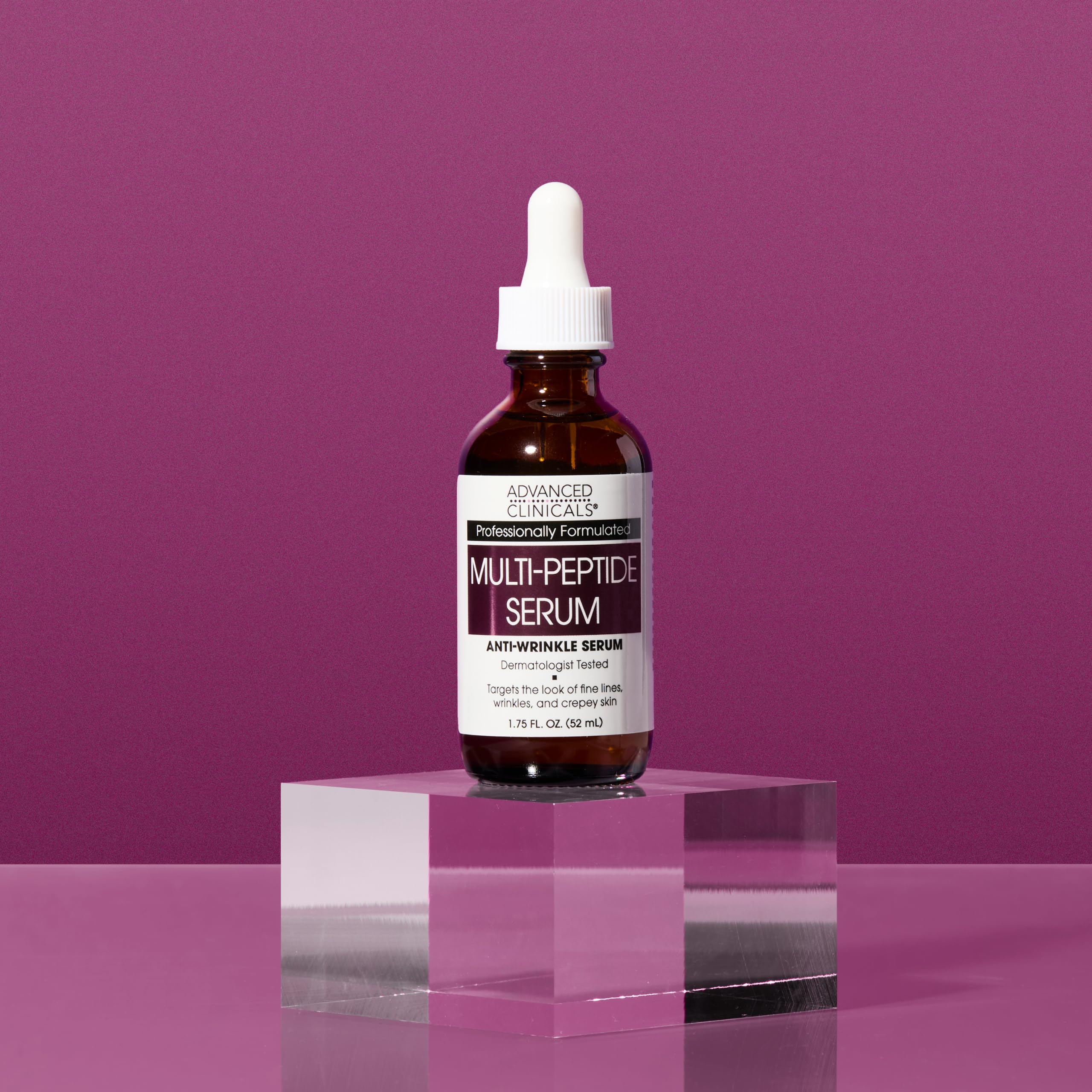 Advanced Clinicals packaging close-up highlights premium formula.
