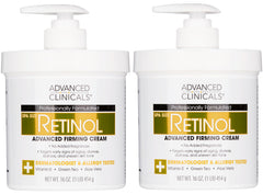Advanced Clinicals Retinol Body Cream 2-pack bottles deliver rich hydration for smoother skin.