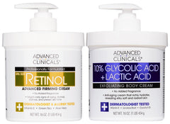 Advanced Clinicals Retinol Body Cream bottle showing hydration for smoother skin