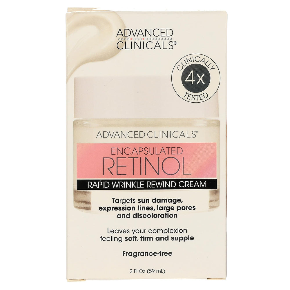 Advanced Clinicals Retinol Cream in night routine context for nightly use.