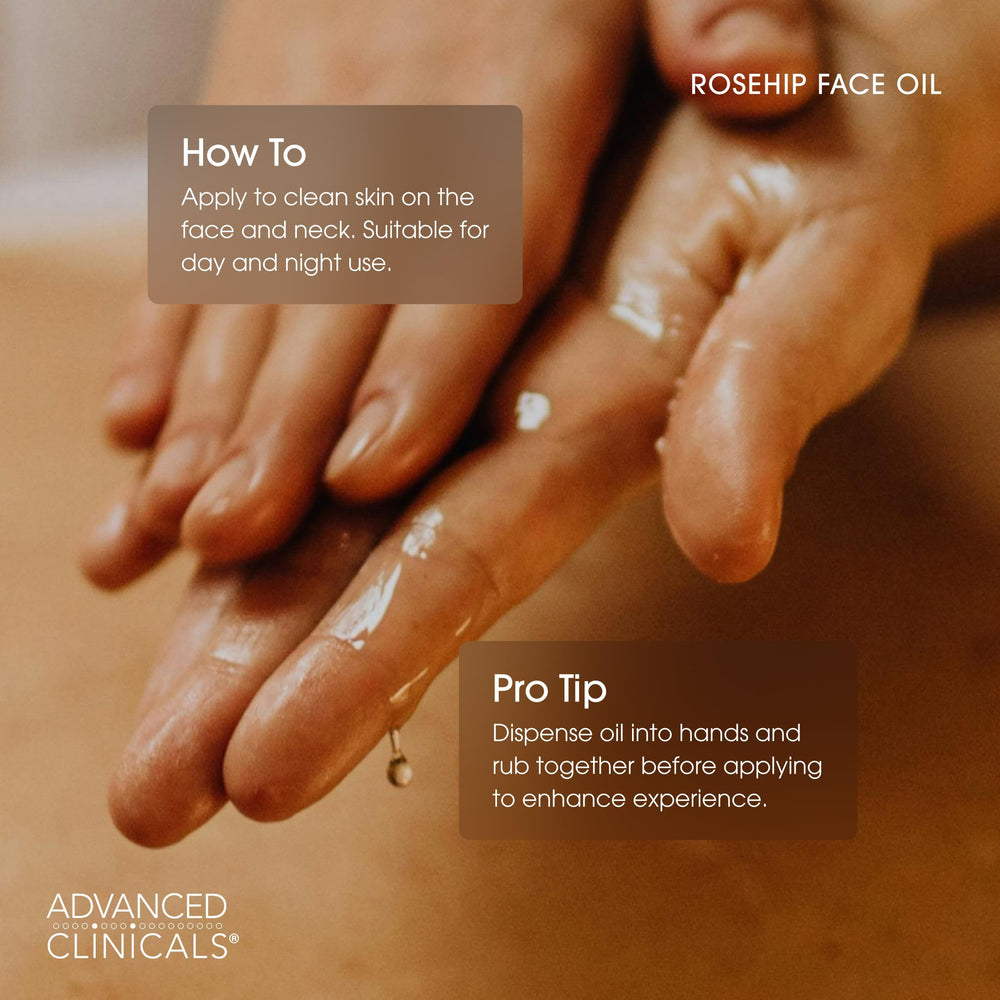 Advanced Clinicals Rosehip Oil Face for dry skin improving texture