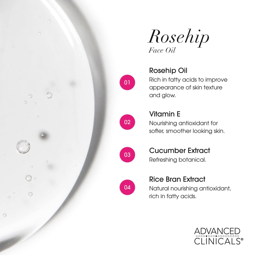 Advanced Clinicals Rosehip Oil Face soft skin after application