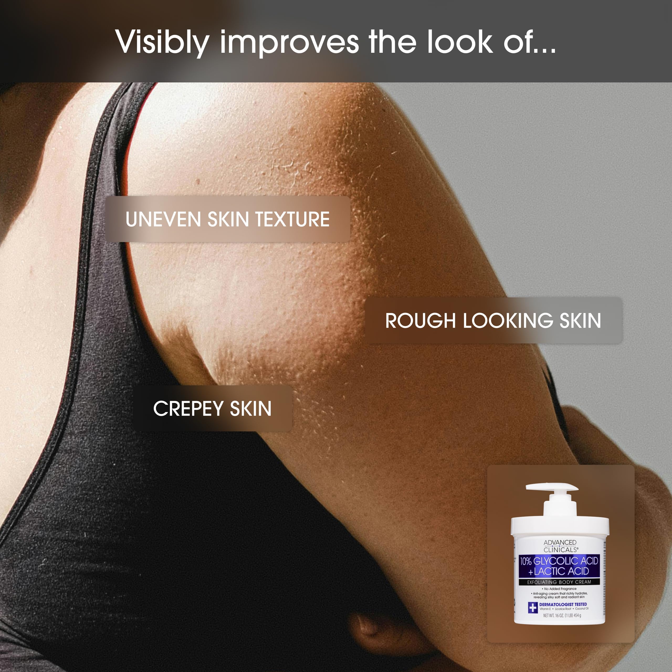 Advanced Clinicals skincare set packaging highlighting two-piece collection