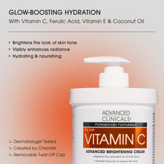 Advanced Clinicals Vitamin C Body Lotion texture demonstrating lightweight hydration.