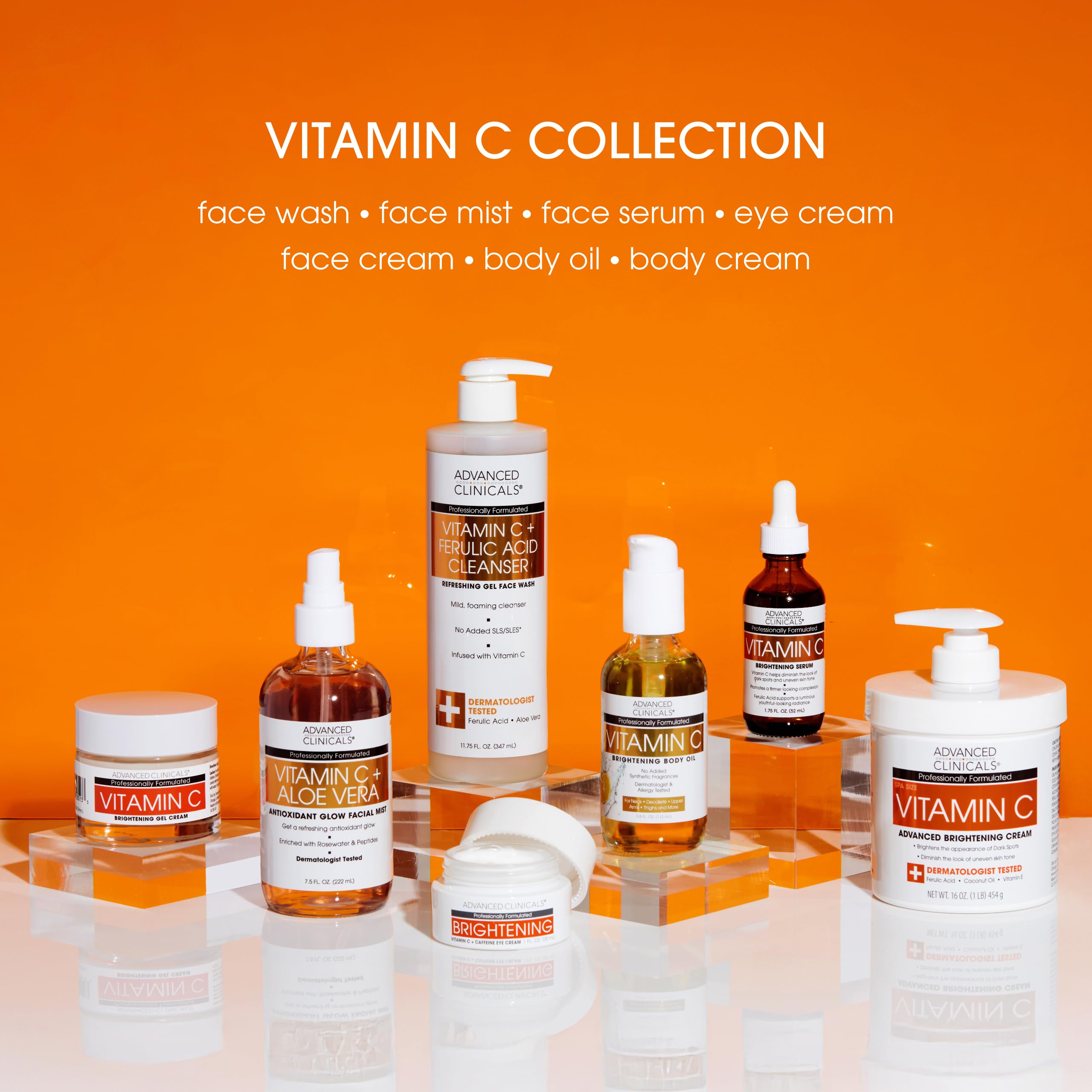 Advanced Clinicals brightening oil supports an even toned luminous look