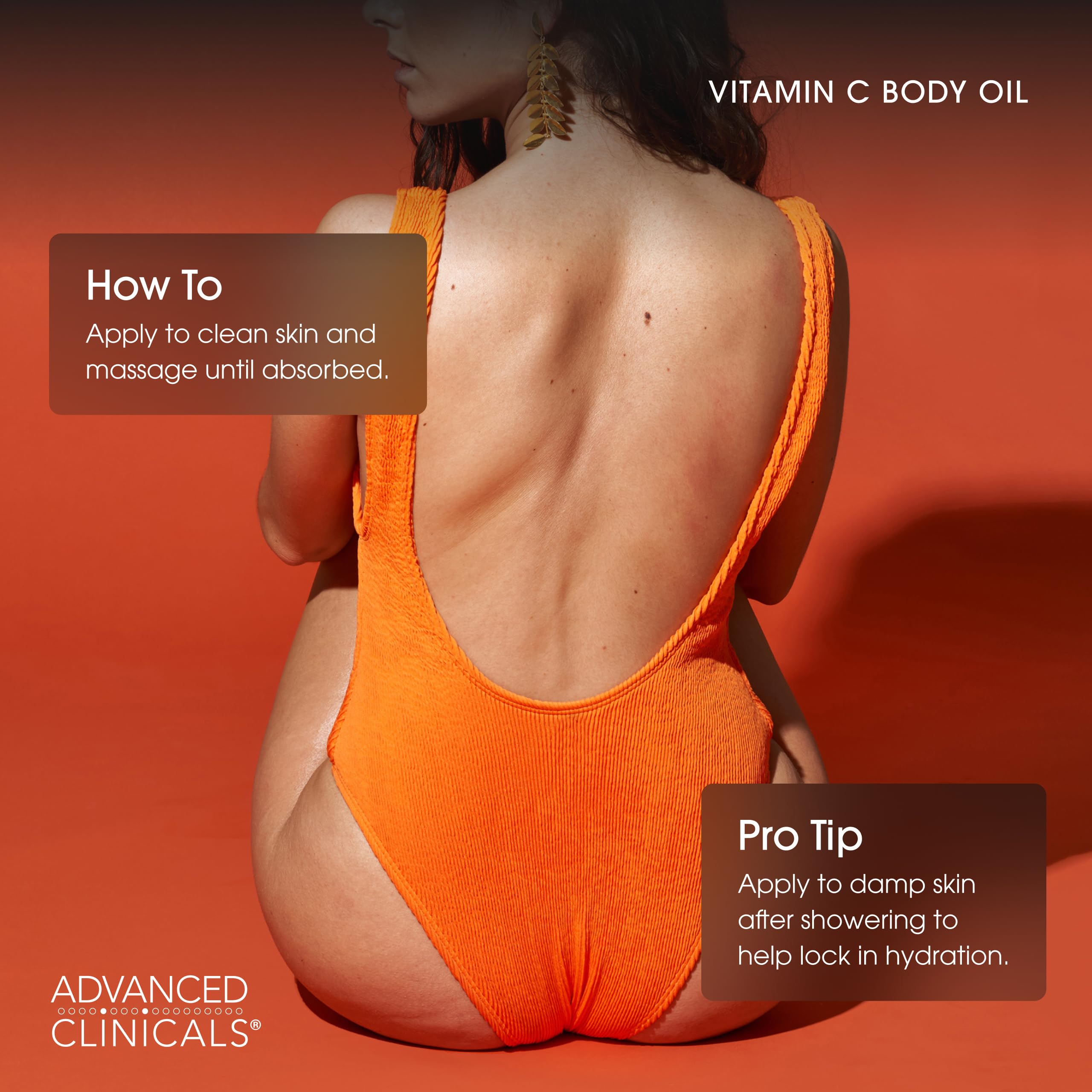 Advanced Clinicals oil absorbed quickly on damp skin for lasting hydration