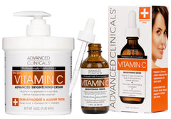 Advanced Clinicals Vitamin C Cream jar promotes hydrated, radiant skin.