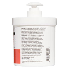 Advanced Clinicals Vitamin C Cream turmeric-ingredients panel highlighting turmeric for firming support.